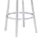 Armen Living Madrid 26" Counter Height Swivel Black Faux Leather and Brushed Stainless Steel Bar Stool LCMABABSBL26 - alternate 9